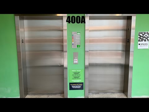 Glass Schindler 400A Traction Elevators at Bakery Square Garage West in Pittsburgh, PA