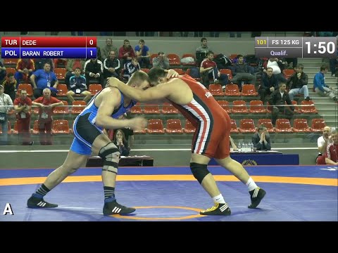 Qualif. FS - 125 kg: Yonus Emre DEDE (TUR) vs. Robert BARAN (POL)
