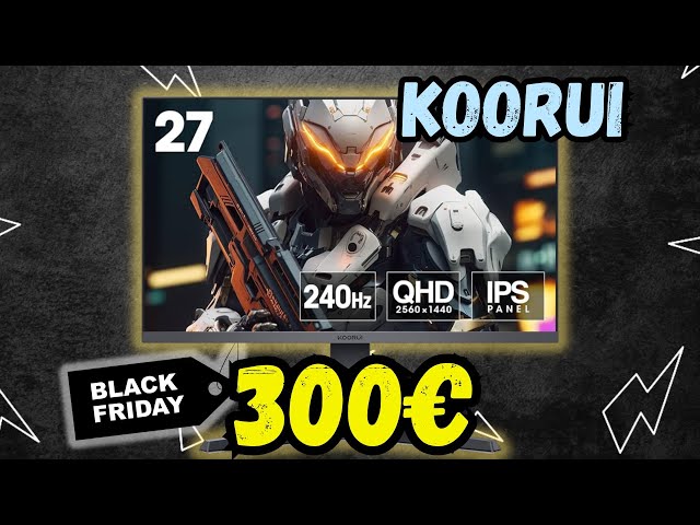 Vídeo relacionado con KOORUI G2722P Monitor Gaming 27 Pulgadas, 200Hz, Fast IPS, 1ms, Altura Ajustable, QHD (2560x1440, 2xHDMI 2.0, DP 1.4, VESA, Adaptive Sync, 10Bit, HDR400, 95% DCI-P3)