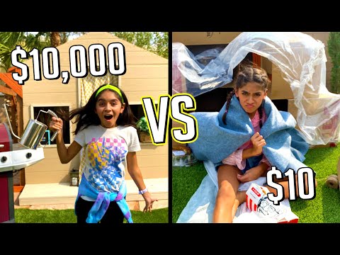 $10 FORT vs $10,000 FORT - Survival Challenge