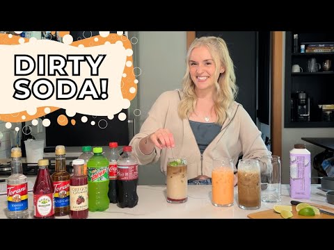 making a dirty soda 4 ways! | why are these so good