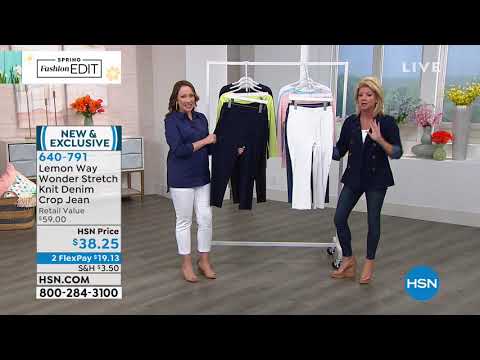 Lemon Way Wonder Stretch Knit Denim PullOn Crop Jean