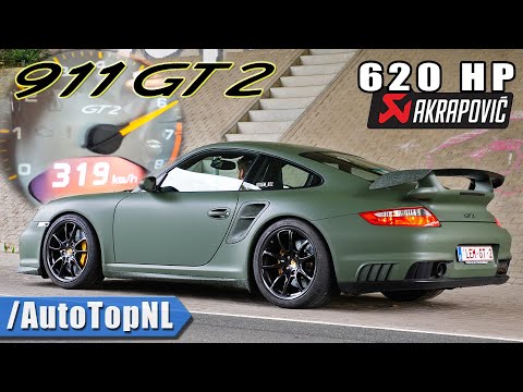 PORSCHE 911 997 GT2 620HP | AKRAPOVIC & 319KM/H ACCELERATION by AutoTopNL