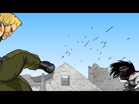 Winter Soldier vs Guile animation reaction.