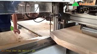 Vận hành máy cưa lọng CNC tại xưởng khách hàng
