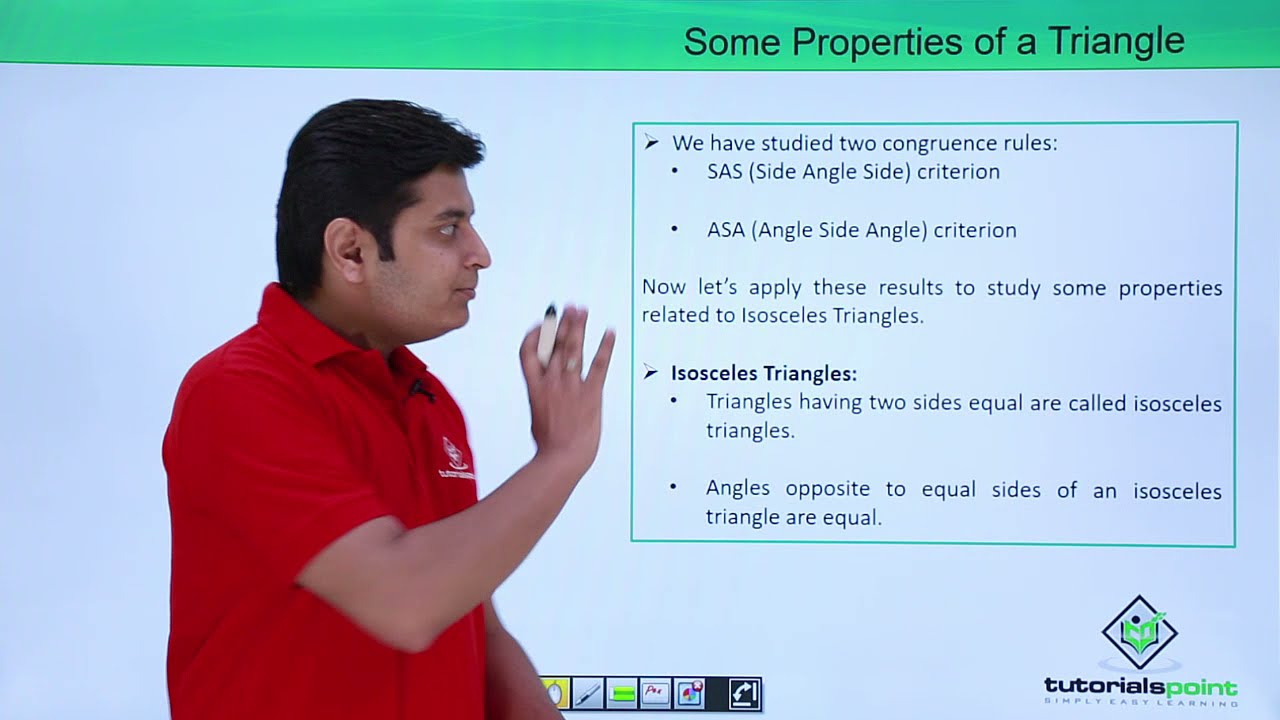 Class 9th - Some properties of a Triangle