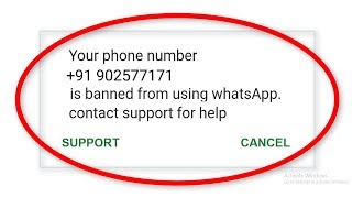 How To Fix Whatsapp Number Is Banned Problem || Your Phone Number Is Banned || Whatsapp