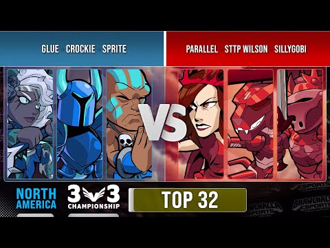 Glue, Crockie & Sprite VS Parallel, STTP Wilson & SillyGobi - Top 32 - NA - 3v3 Championship 2022
