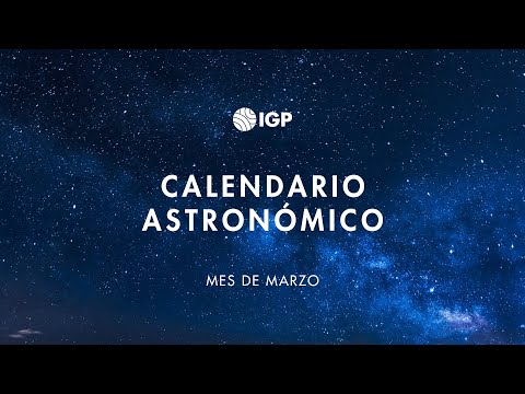 Calendario astronómico de marzo - 2022, video de YouTube
