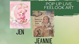 POP UP Live FeeLook Art Pink Teddy and Dorothy  📱