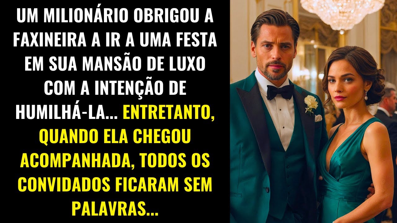 MILIONÁRIO OBRIGA A FAXINEIRA A IR À SUA FESTA, MAS SUA CHEGADA DEIXA TODOS SEM PALAVRAS...