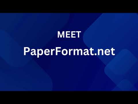 Meet PaperFormat.net – the all-in-one platform for effortless academic publishing.