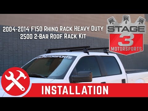 2004-2014 F150 SuperCrew & SuperCab Rhino Rack Heavy Duty 2500 2 Bar Roof Rack Install