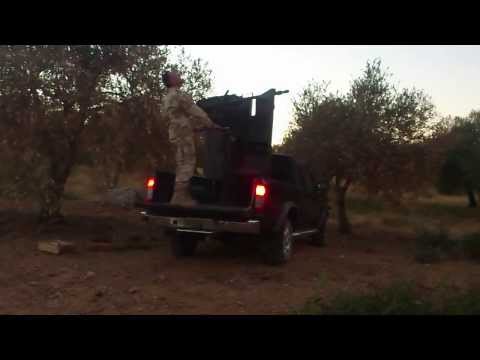 التصدي للطيران  الحربي بواسطة رشاش 14 من قبل كتيبة شهداء الغدفة