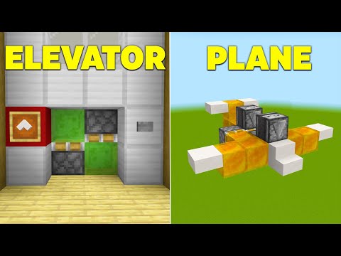 3 EASY Redstone Builds in Minecraft Bedrock 1.19! (Plane,Elevator)
