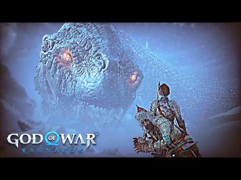 Atreus meets Giant Snake Moment - God of War Ragnarök
