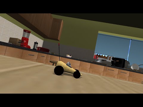 RVGL. MMV4: Kitchen – Pedal Bin Pile Up by Mr. Roblinx. 223m, 8 laps. Car Cheesy Racer