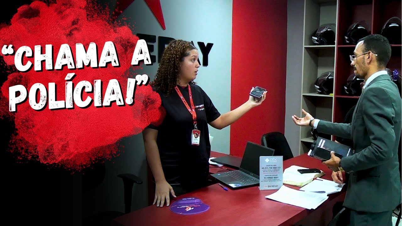 ÂNIMOS SE ELEVAM DURANTE REPORTAGEM EM REVENDEDORA DE MOTOS