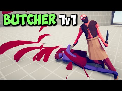 BLOODY! BUTCHER vs EVERY FACTION 1v1 - Totally Accurate Battle Simulator TABS