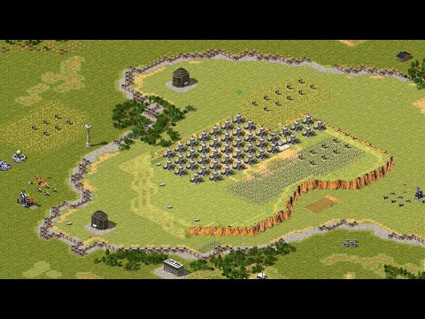 Red Alert 2 | Yuri's Revenge | 7 vs 1 | Extra hard AI | Ukraina map