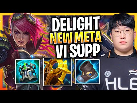DELIGHT TRIES NEW META VI SUPPORT! | HLE Delight Plays Vi Support vs Rakan! | Season 2024