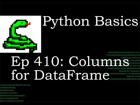 Python Basics Pandas Dataframes Columns