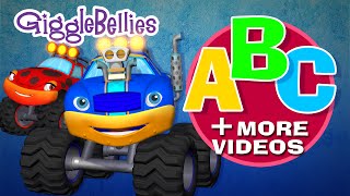 Monster Truck ABC + More Monster Truck Espisodes | Over 1 Hour | GiggleBellies