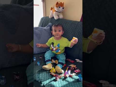 Driti playing with chocolate 🍬 #babyshorts #cutnessoverload #cute #cute #happybaby #yputubeindia