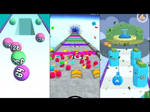 Ball Run 2048 vs BUMP POP vs Rolling Going Balls Gameplay walktrough android iOS