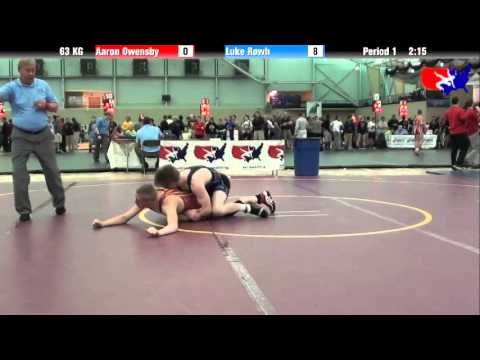 Aaron Owensby vs. Luke Rowh at 2013 FILA Cadet Nationals - FS
