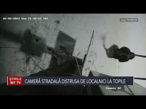 ȘTIRILE BIT TV- CAMERĂ STRADALĂ DISTRUSĂ DE LOCALNICI LA TOPILE