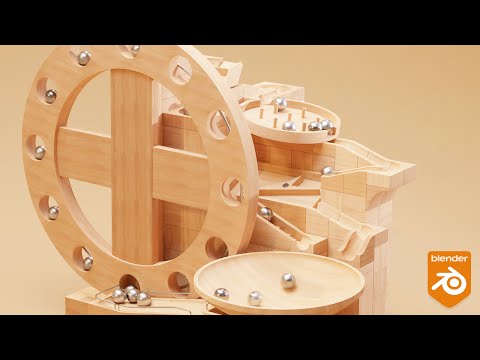 Relaxing Marble Machine | Made In Blender