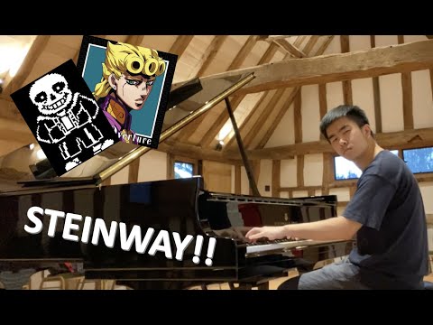 playing meme music on a $100,000 piano