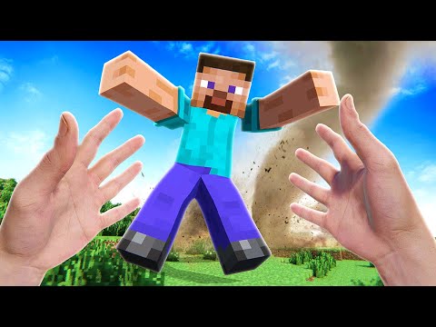 Throwing MINECRAFT Steve Into a Tornado - Bonelab VR Mods