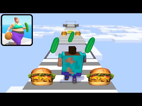 Minecraft Mobs : FAT 2 FIT RUN CHALLENGE - Minecraft Animation