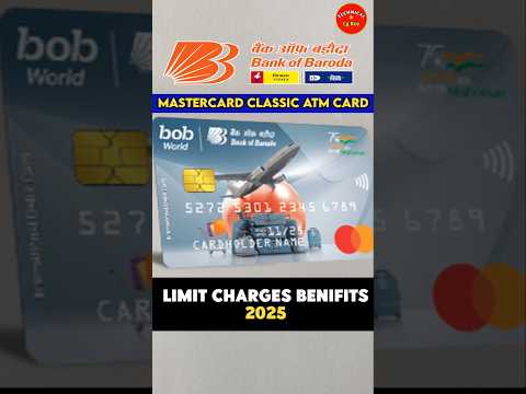 BOB MasterCard Classic Debit Card Limit Charges Benifits । BOB Debit Card Charges #shorts #2025
