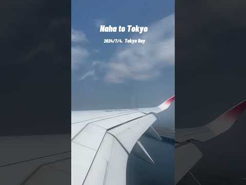 Naha to Tokyo 2024/7/4 above Tokyo Bay #japanairline #JAL