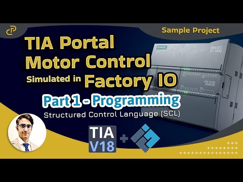 1. TIA Portal S7-1200 Siemens PLC SCL Programming of Motor Control Simulated in FactoryIO #tutorial