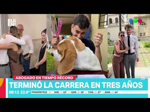 Valentín, abogado en tiempo récord en la Universidad de Rosario