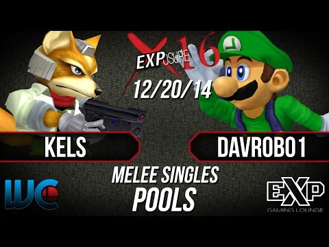EXPosure 16 - Kels (Fox/Falcon) vs. davrob01 (Luigi) Melee Pools