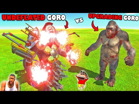 SHINCHAN and CHOP UPGRADING GORO THE GIANT to fight UNDEFEATED GORO Animal Revolt Battle Simulator