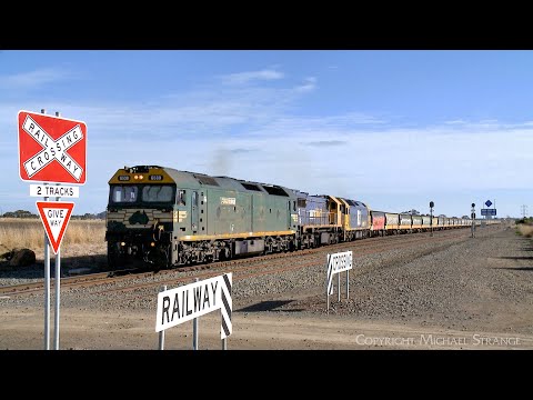 7736V Pacific National Grain Train Departs Gheringhap Loop (19/7/2023) - PoathTV Australian Railways