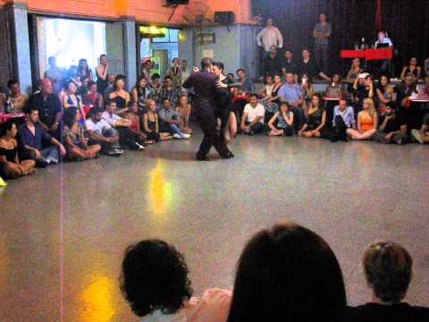  Daniel Nacucchio  and  Cristina Sosa  are  dancing  to  a  tango