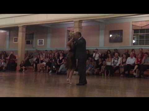  Jorge ne Giraldo  and  Denise Parisi  are  dancing  at  McCloud California Burning Tango Festival  in  2016