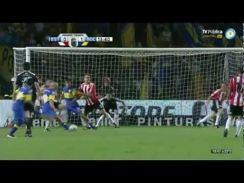 1er gol de Silva en Boca (vs Estudiantes)   Clausura 2012   HD FULL