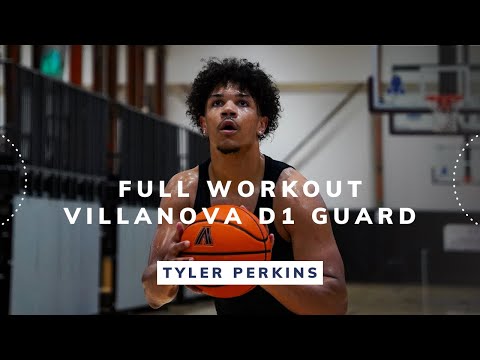 Villanova’s Tyler Perkins Full Workout | Shooting, Footwork & Finishing With ELITE D1 Guard