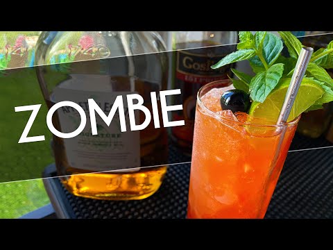 HOW TO MAKE ZOMBIE COCKTAIL | Zombie Cocktail Ingredients & Tiki Drinks | Rob's Home Bar