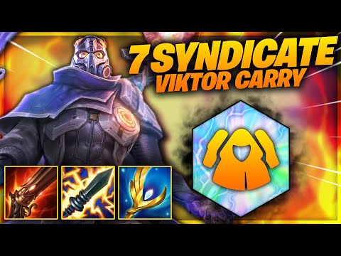 7 SYNDICATE IS BROKEN!! Viktor ATK Speed and MR Shred Build (TFT Patch 11.24b) | Milk
