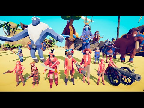 Pirate Faction vs All Factions and Secret Units - TABS