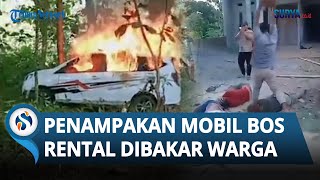 Penampakan Mobil Bos Rental Dibakar Warga Gegara Dikira Maling, Korban Tewas Bonyok Dihajar Massa